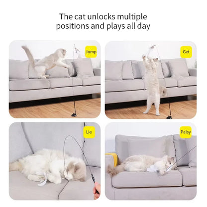 Interactive Cat Wand Toy with Suction Cup Base