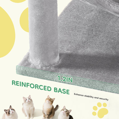 JHK 44-Inch Multi-Level Cat Tree with Condo & Hammock