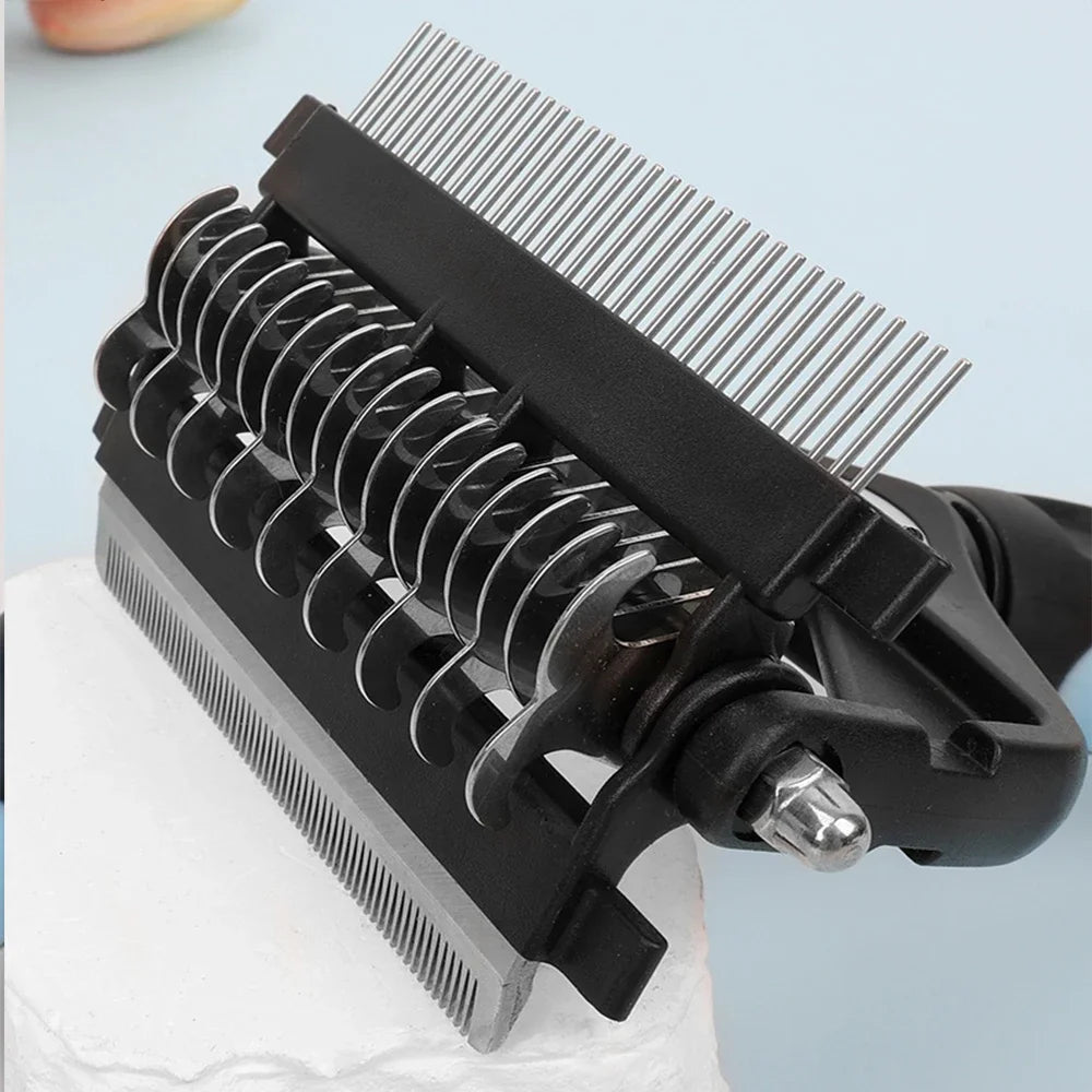 3-in-1 Pet Deshedding Brush for Dogs and Cats