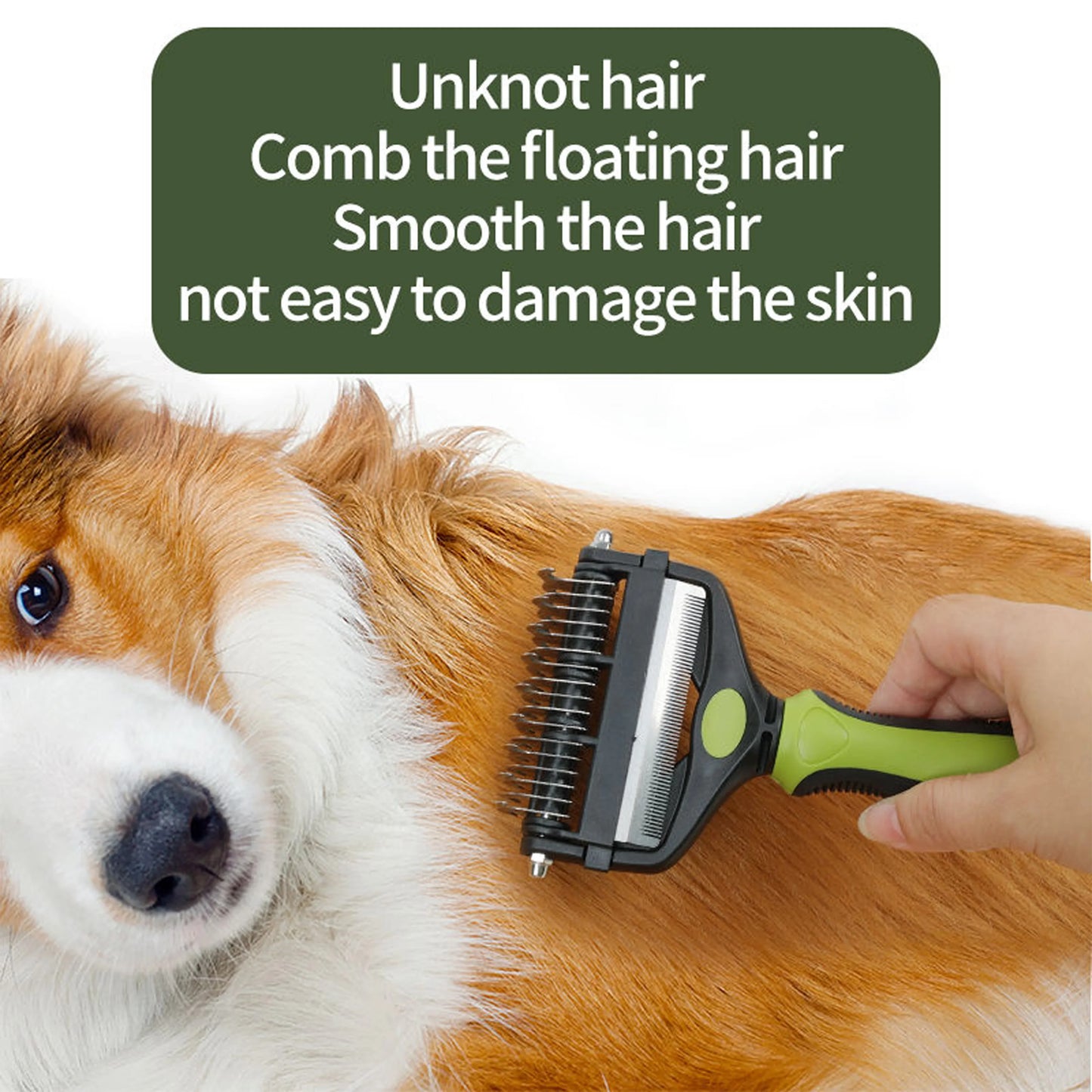3-in-1 Pet Deshedding Brush for Dogs and Cats
