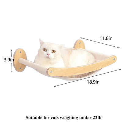 PETRAVEL Wall-Mounted Cat Climbing Shelf with Sisal Steps