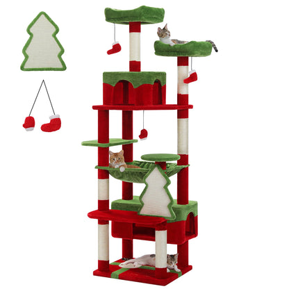 PAWZ Road Multi-Level Cat Tree Tower with Condo & Hammock