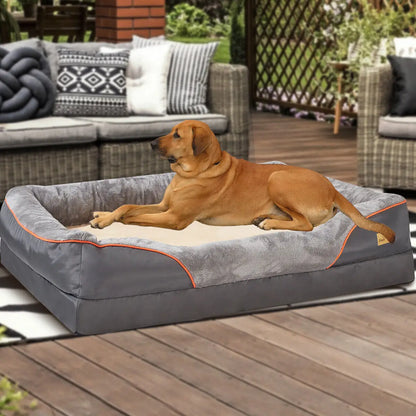 Elevated Dog Bed with Waterproof Cover for Large Dogs