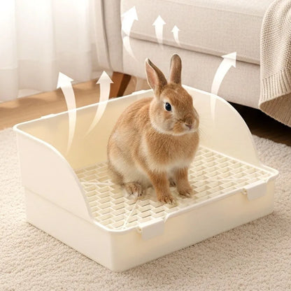 Splash-Proof Rabbit Litter Tray