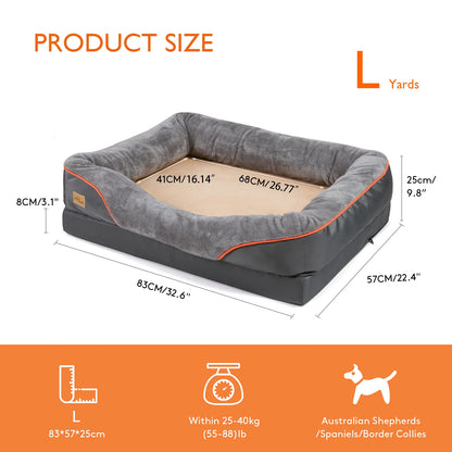 Elevated Dog Bed with Waterproof Cover for Large Dogs