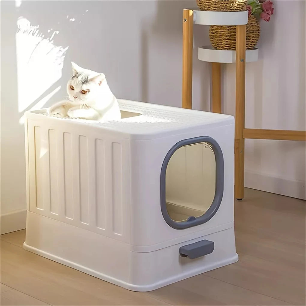 Enclosed Cat Litter Box with Scoop and Lid