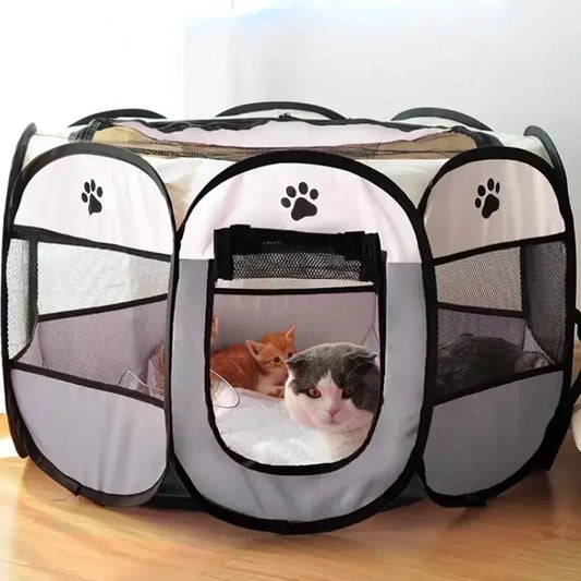Foldable Pet Playpen Tent for Dogs and Cats