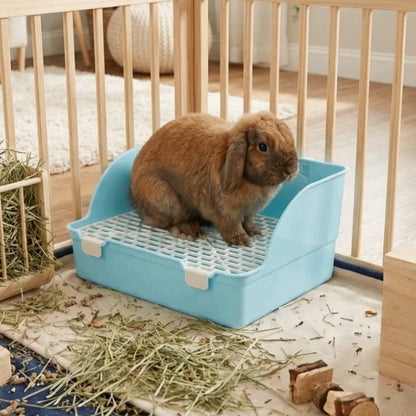 Splash-Proof Rabbit Litter Tray