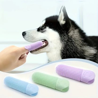 360° Silicone Finger Toothbrush for Dogs and Cats
