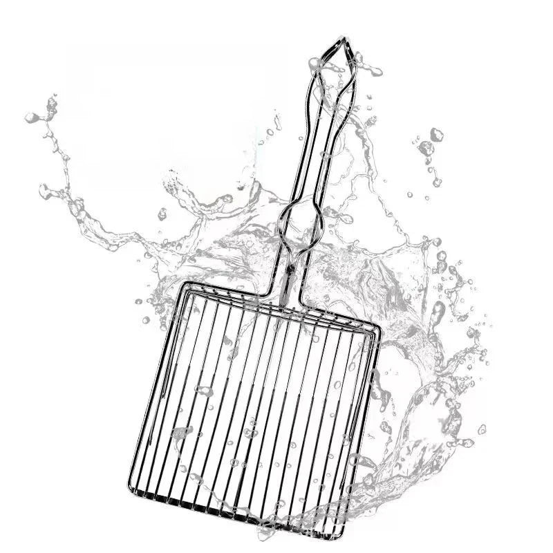 Stainless Steel Cat Litter Scoop with Durable Handle