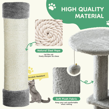 JHK 44-Inch Multi-Level Cat Tree with Condo & Hammock