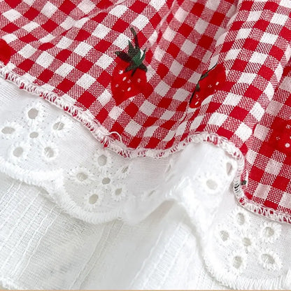 Strawberry Pet Dress for Dogs and Cats