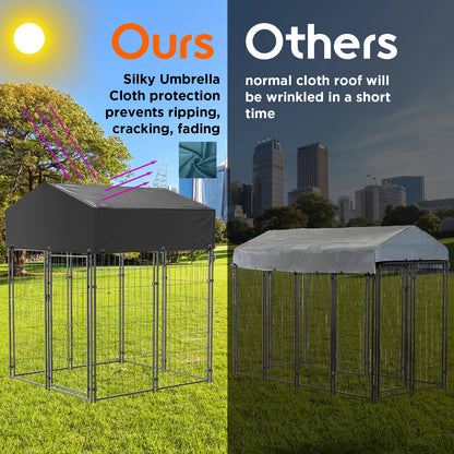 Outdoor Dog Kennel and Playpen with Roof
