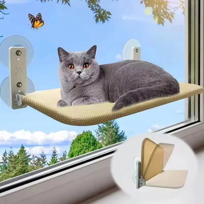 Window-Mounted Cat Hammock with Suction Cups