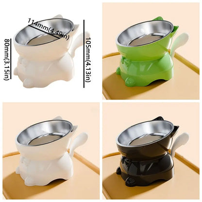 Elevated Cat Water Bowl with Anti-Spill Design