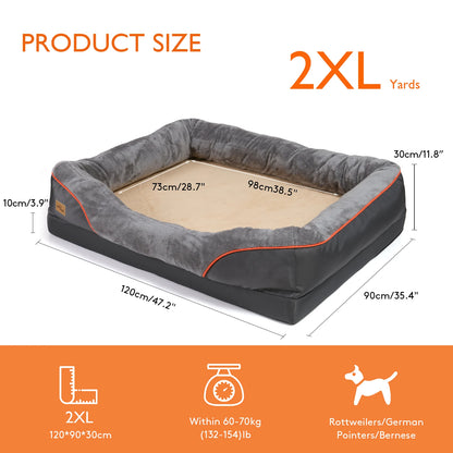 Elevated Dog Bed with Waterproof Cover for Large Dogs