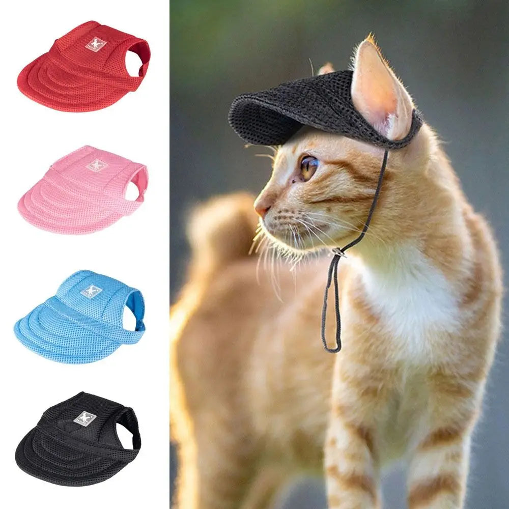 Adjustable Pet Sun Hat with Ear Holes