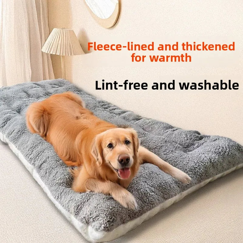 Orthopedic Plush Dog Bed for Large Dogs – Extra Soft Washable Pet Mat
