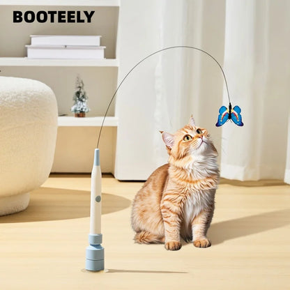 Suction Cup Butterfly Cat Toy for Indoor Play
