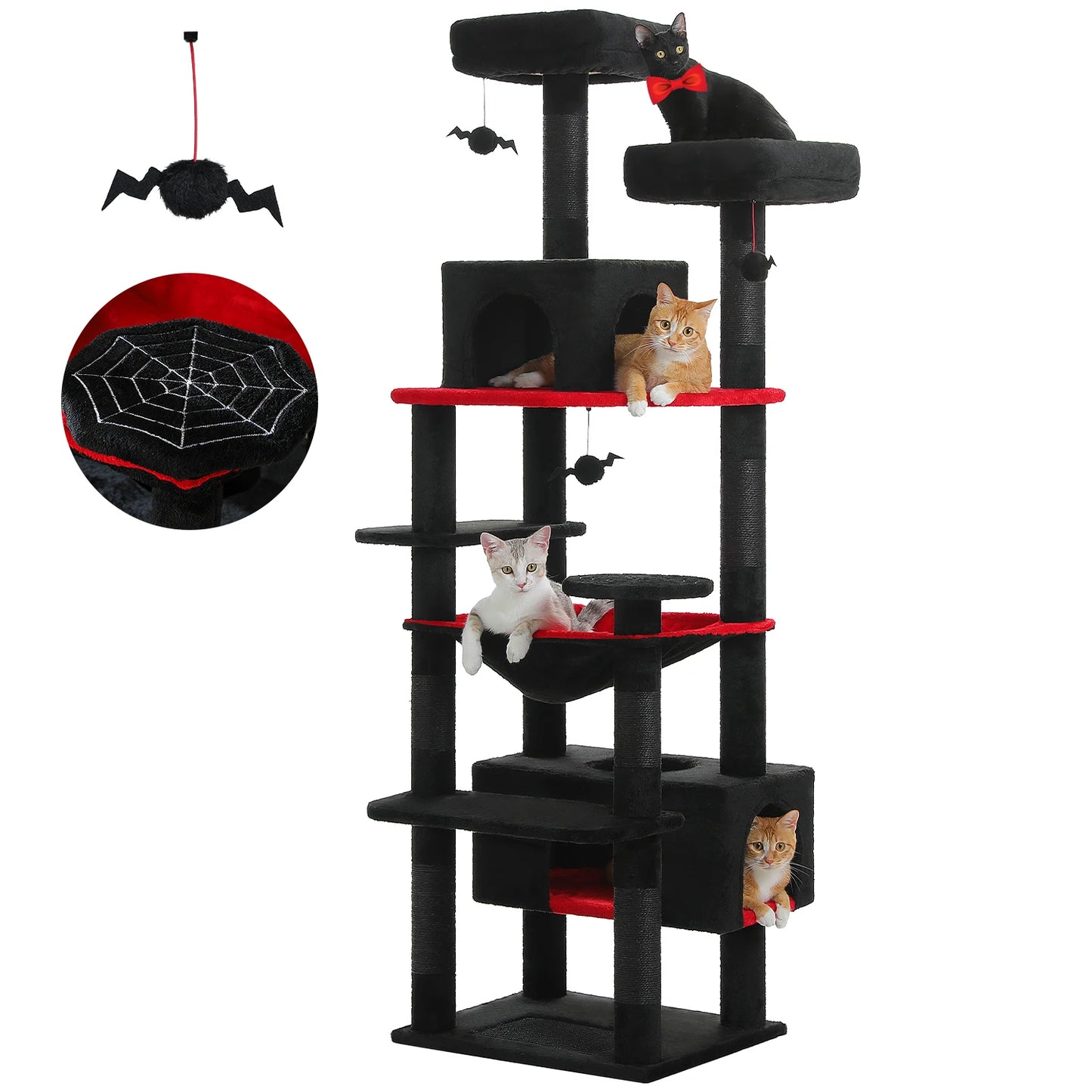 PAWZ Road Multi-Level Cat Tree Tower with Condo & Hammock