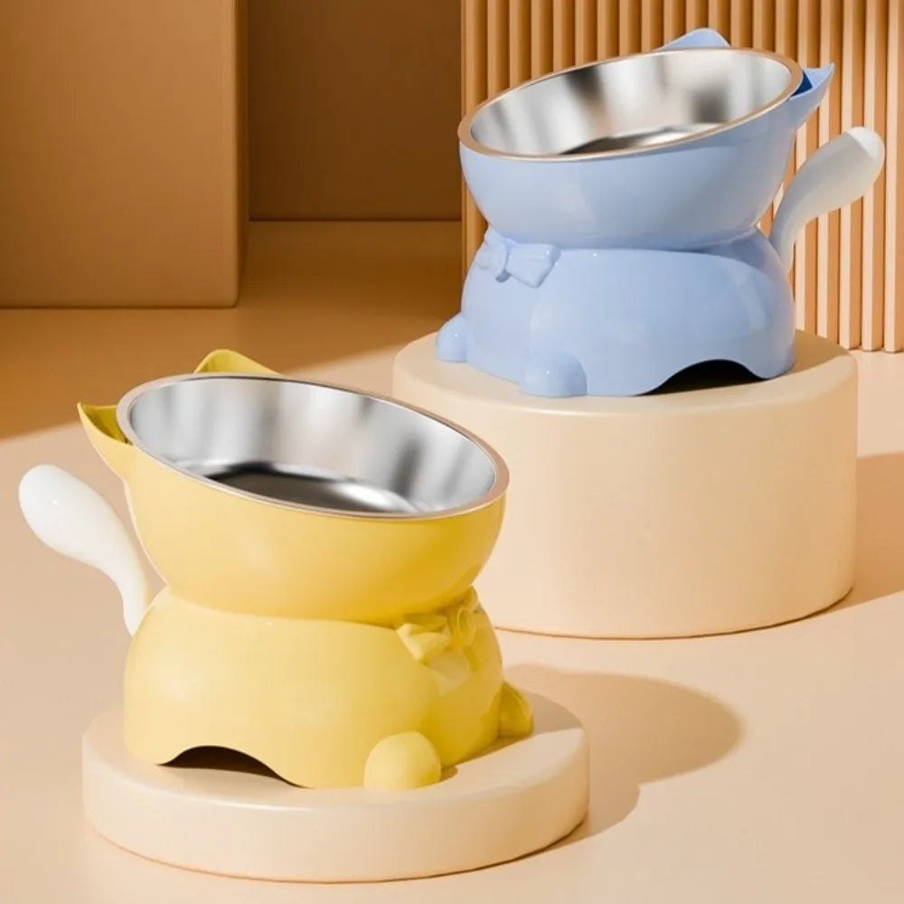 Elevated Cat Water Bowl with Anti-Spill Design
