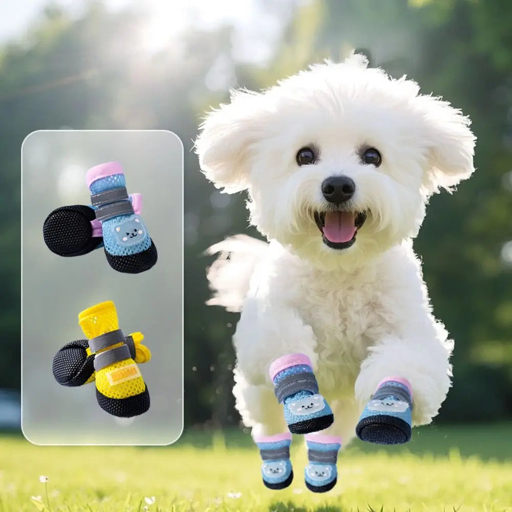 Reflective Mesh Dog Shoes for Outdoor Walks