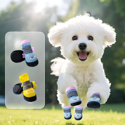 Reflective Mesh Dog Shoes for Outdoor Walks