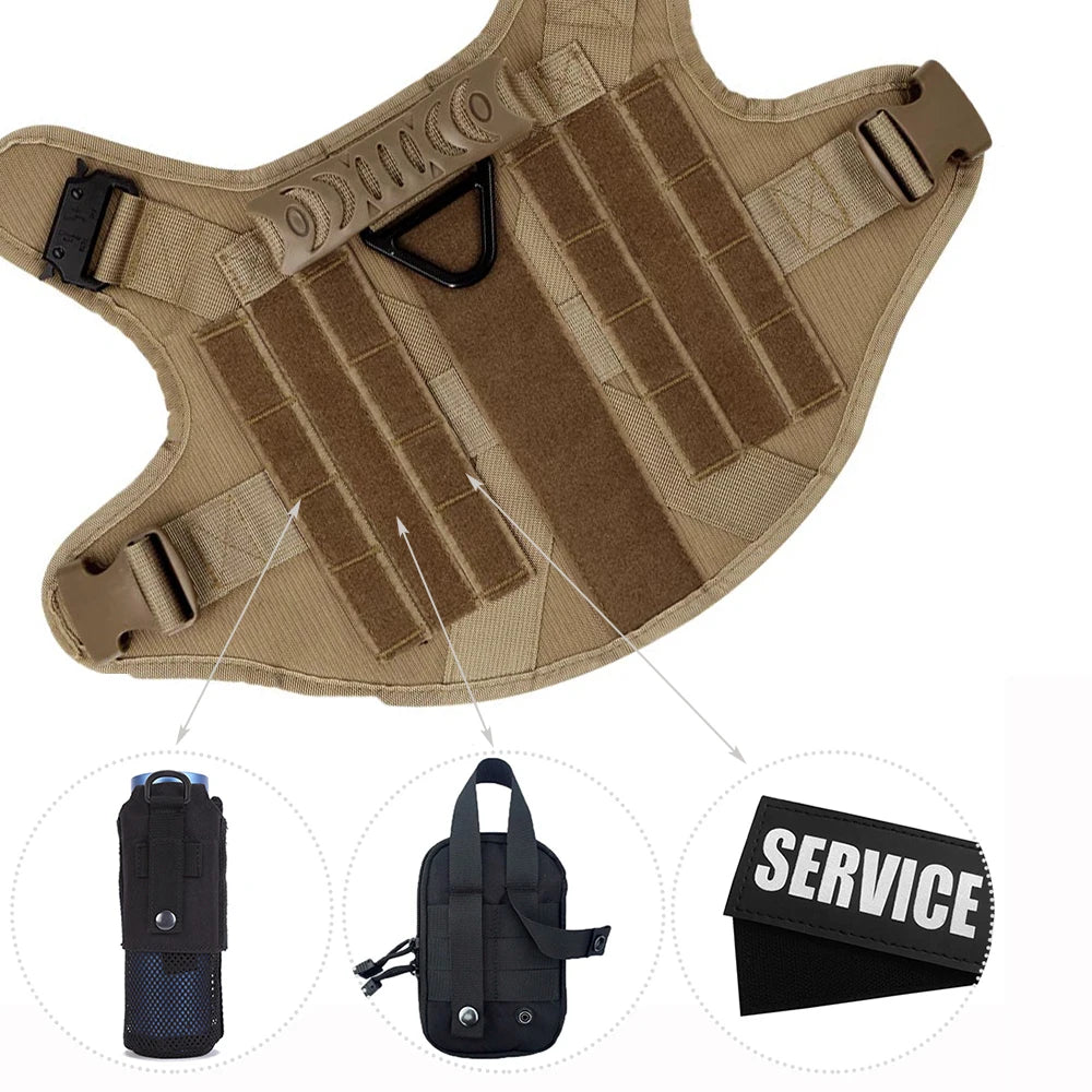 PETRAVEL Tactical Dog Harness and Leash Set