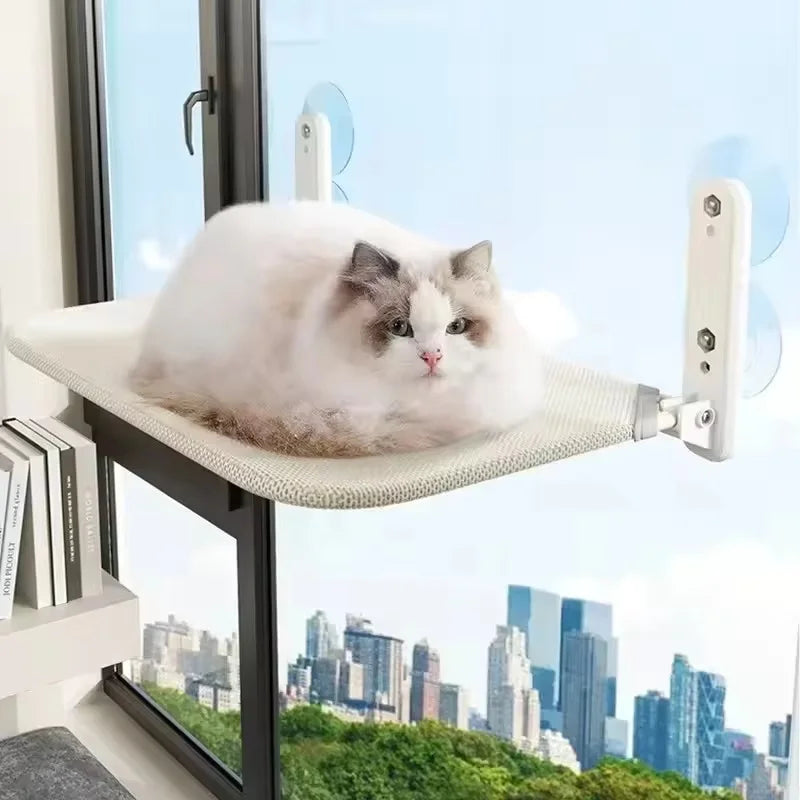 Window-Mounted Cat Hammock with Suction Cups