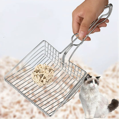 Stainless Steel Cat Litter Scoop with Durable Handle