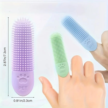 360° Silicone Finger Toothbrush for Dogs and Cats