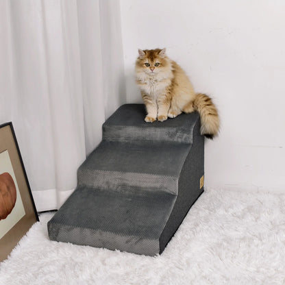 3-Step Dog Stairs with Washable Cover