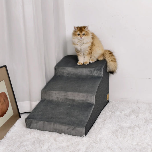3-Step Dog Stairs with Washable Cover