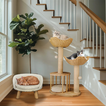 3-Tier Cat Tree Tower with Sisal Scratching Post