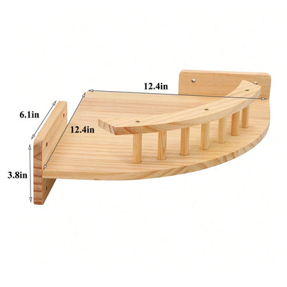 PETRAVEL Wall-Mounted Cat Climbing Shelf with Sisal Steps