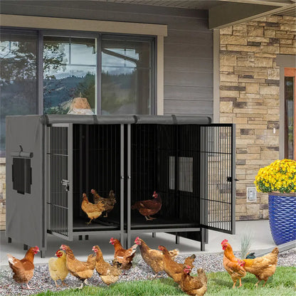 Heavy-Duty Metal Dog Crate with Removable Tray