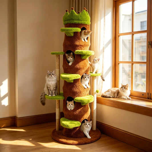 187cm Cat Tree Tower with Condo, Stairs and Perch