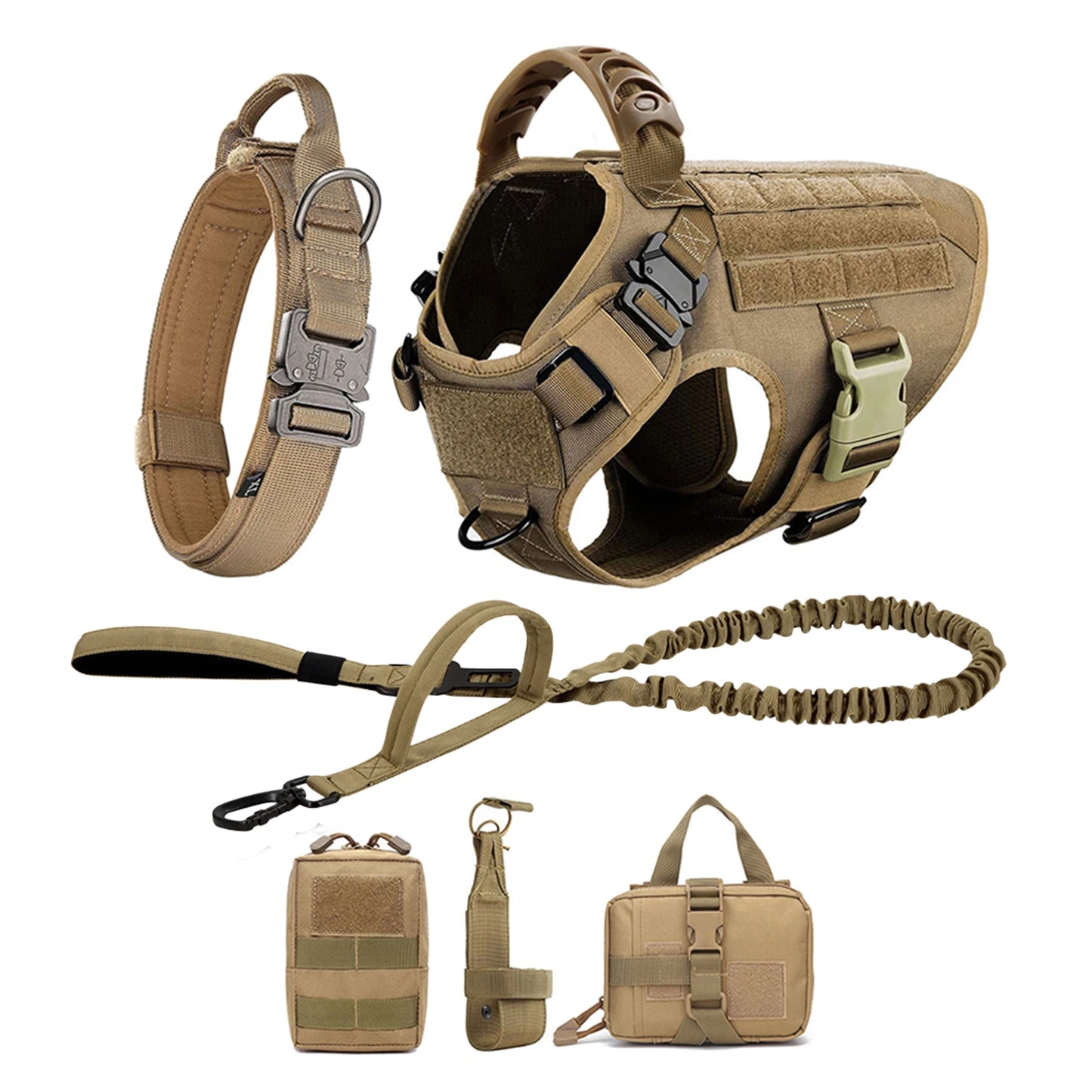 PETRAVEL Tactical Dog Harness and Leash Set