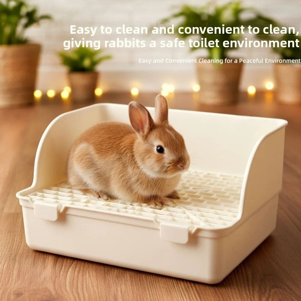 Splash-Proof Rabbit Litter Tray