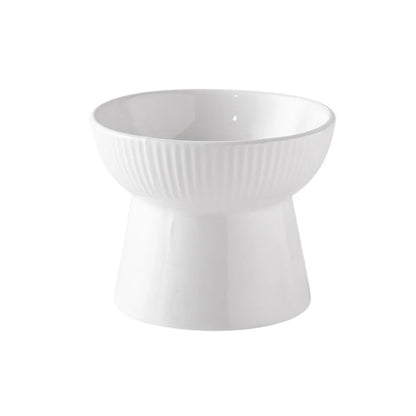 Slanted Elevated Ceramic Cat Bowl