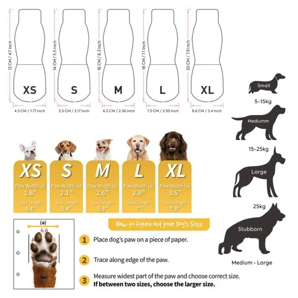 Waterproof Anti-Slip Dog Socks for Paw Protection