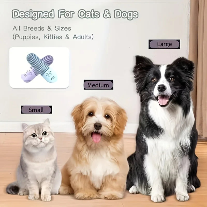 360° Silicone Finger Toothbrush for Dogs and Cats
