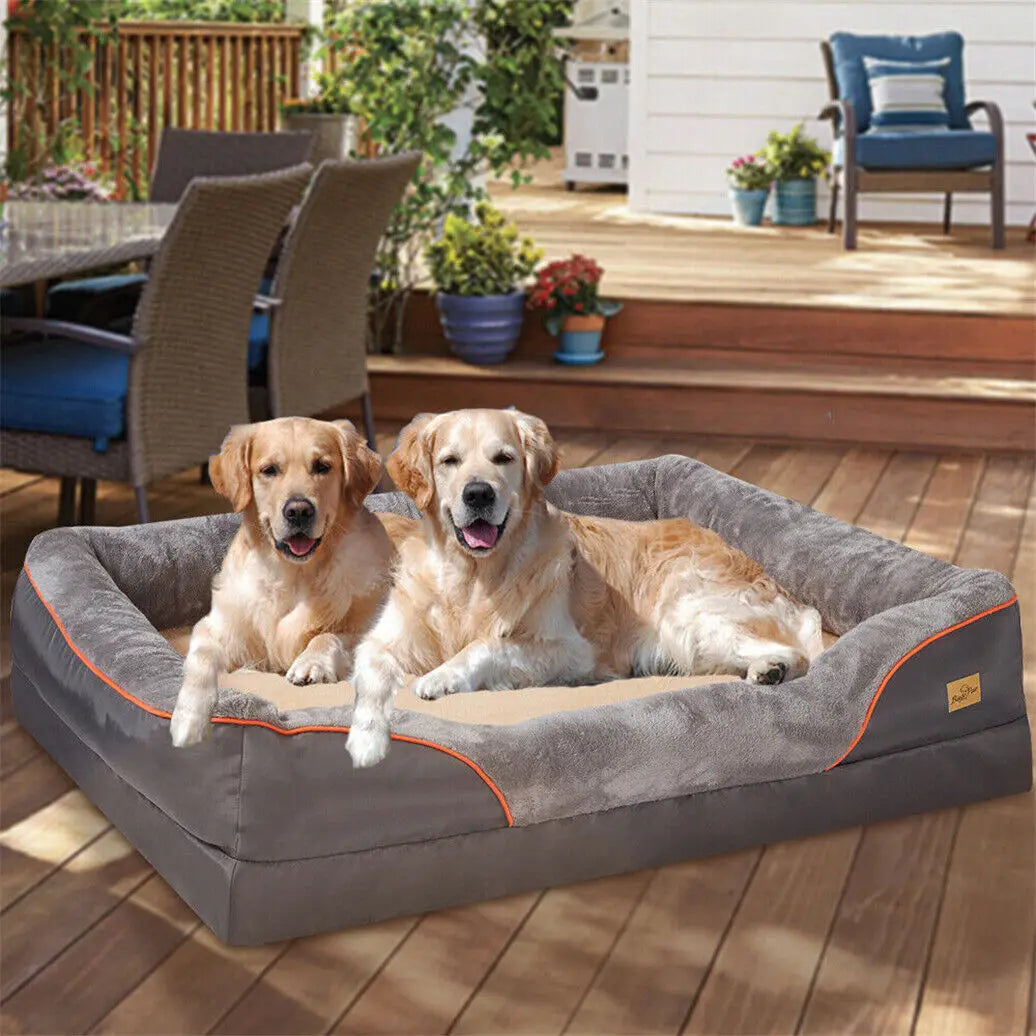 Elevated Dog Bed with Waterproof Cover for Large Dogs