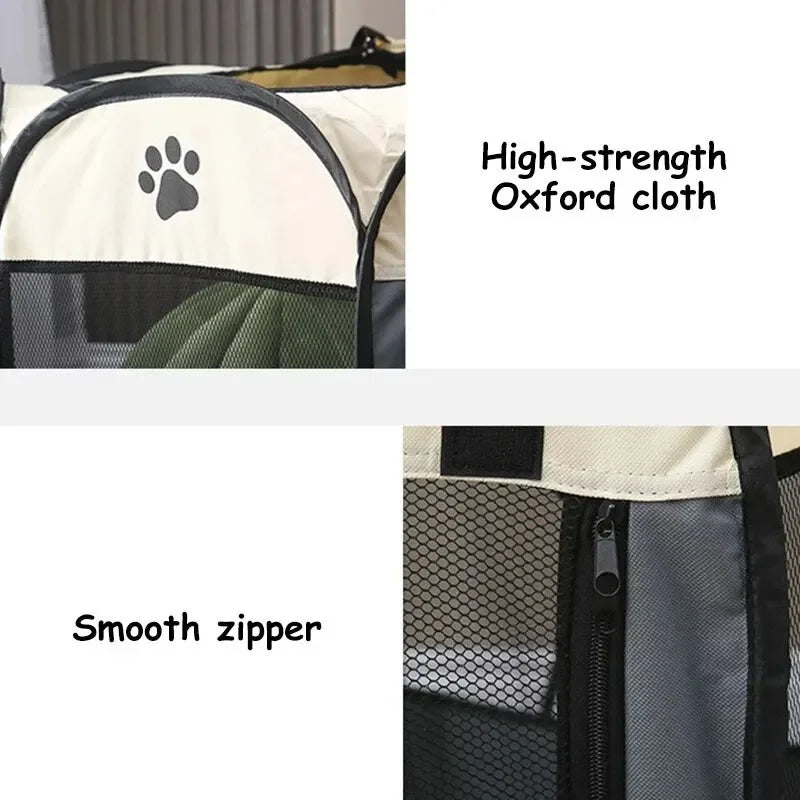 Foldable Pet Playpen Tent for Dogs and Cats