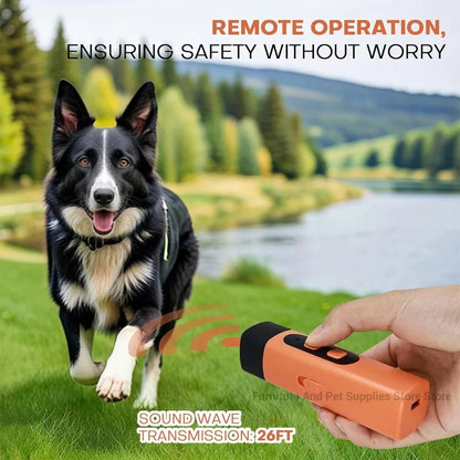 Rechargeable Ultrasonic Dog Repeller with LED Light