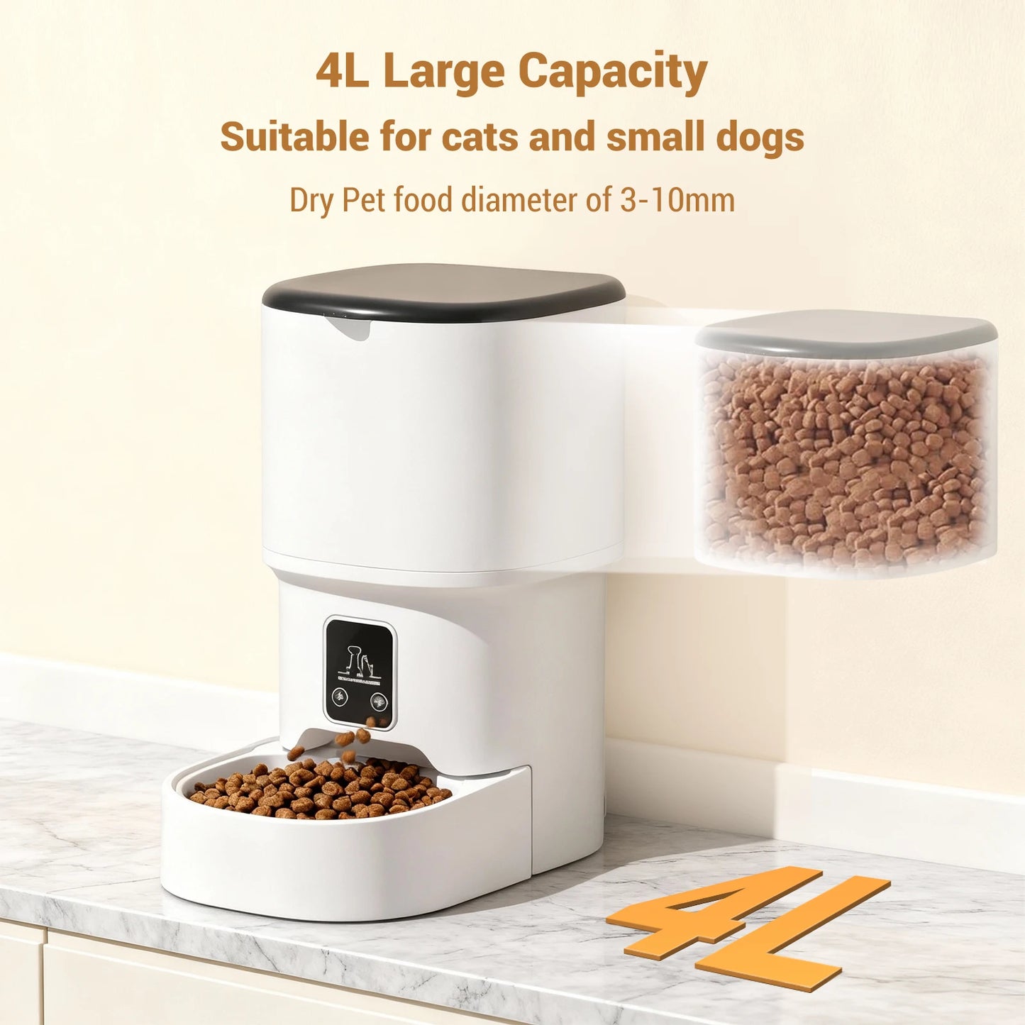 Automatic Pet Feeder with 6-Meal Portion Control