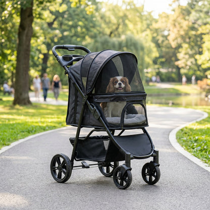 Foldable 4-Wheel Pet Stroller for Large Dogs & Cats main thumbnail